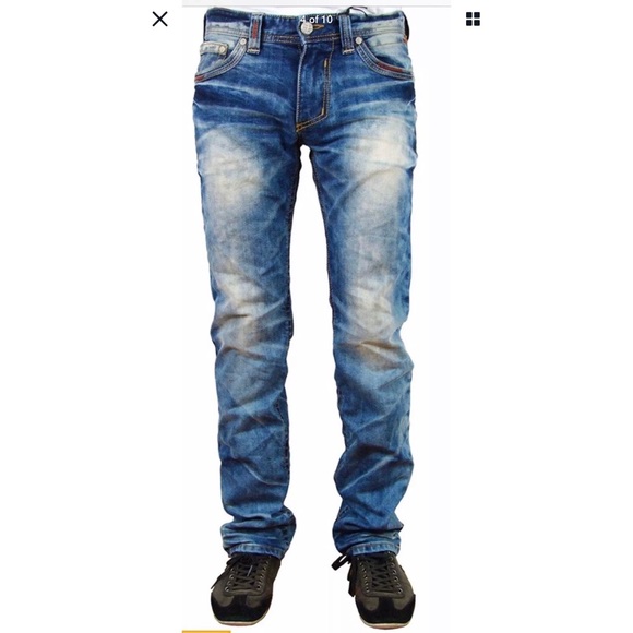AFFLICTION Men Denim Jeans ACE AVENGE TRENTON Embr - Picture 3 of 8